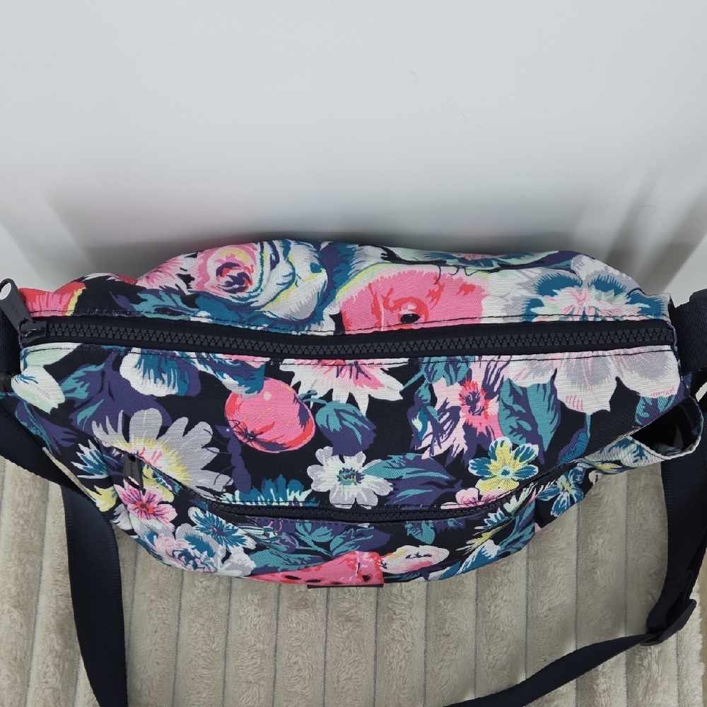 Vera Bradley Navy Floral Crossbody with Pink Watermelon Accent - Picture 3 of 9